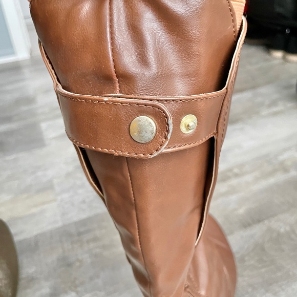 JustFab Raine wide calf riding boots faux leather - Picture 6 of 10